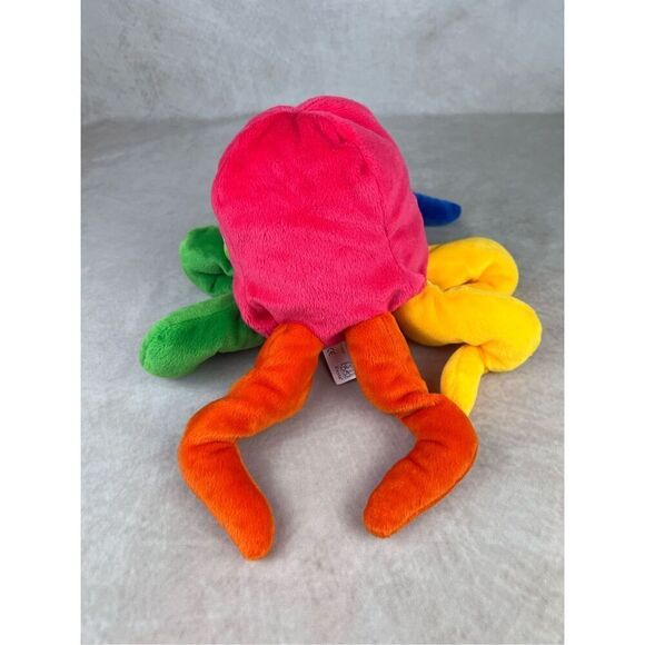 Vintage Fiesta Stuffed Plush Octopus Colorful Beanbag Toy Green Pink Blue - Picture 3 of 10
